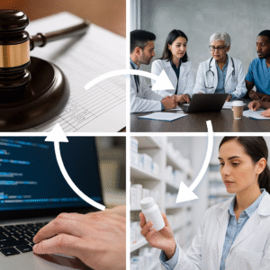Process flow blocks for Drug policy contributors
