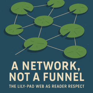 A network of lillypads and the post title